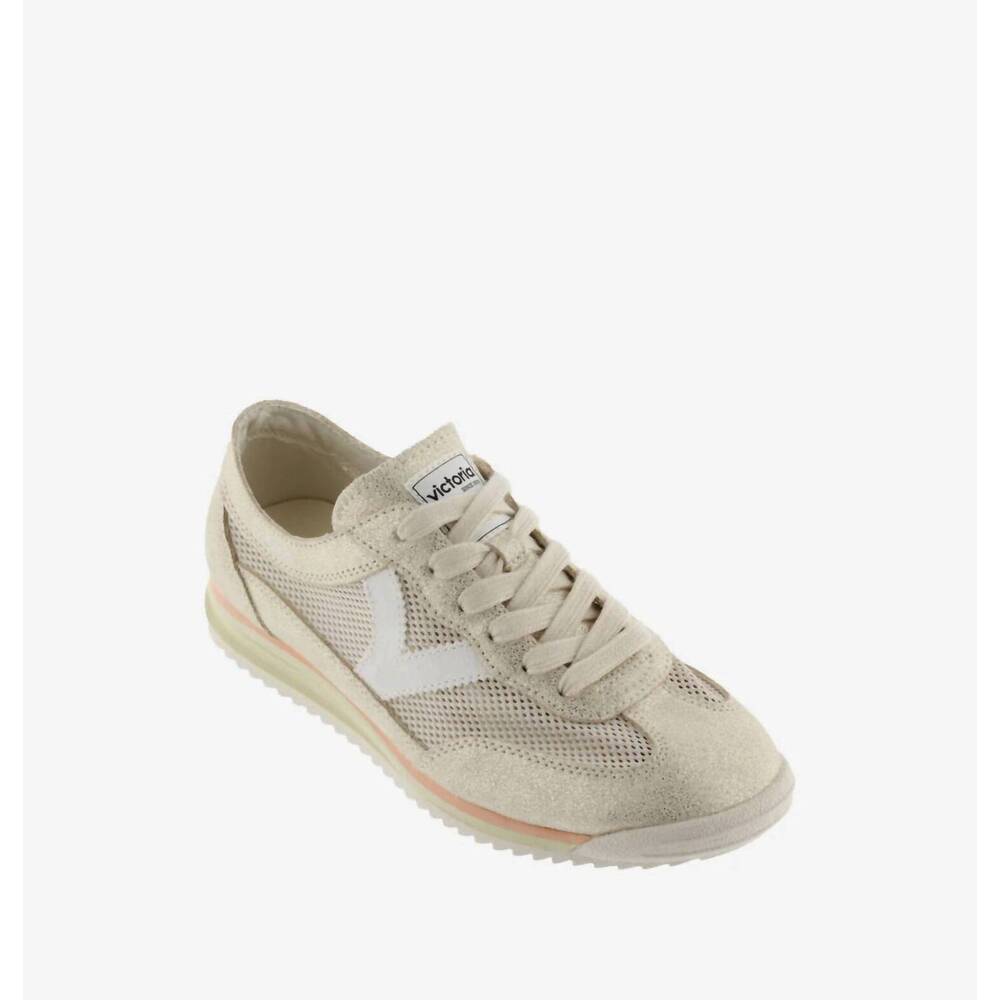 NEW VICTORIA women's saturno metallic sneakers in platino